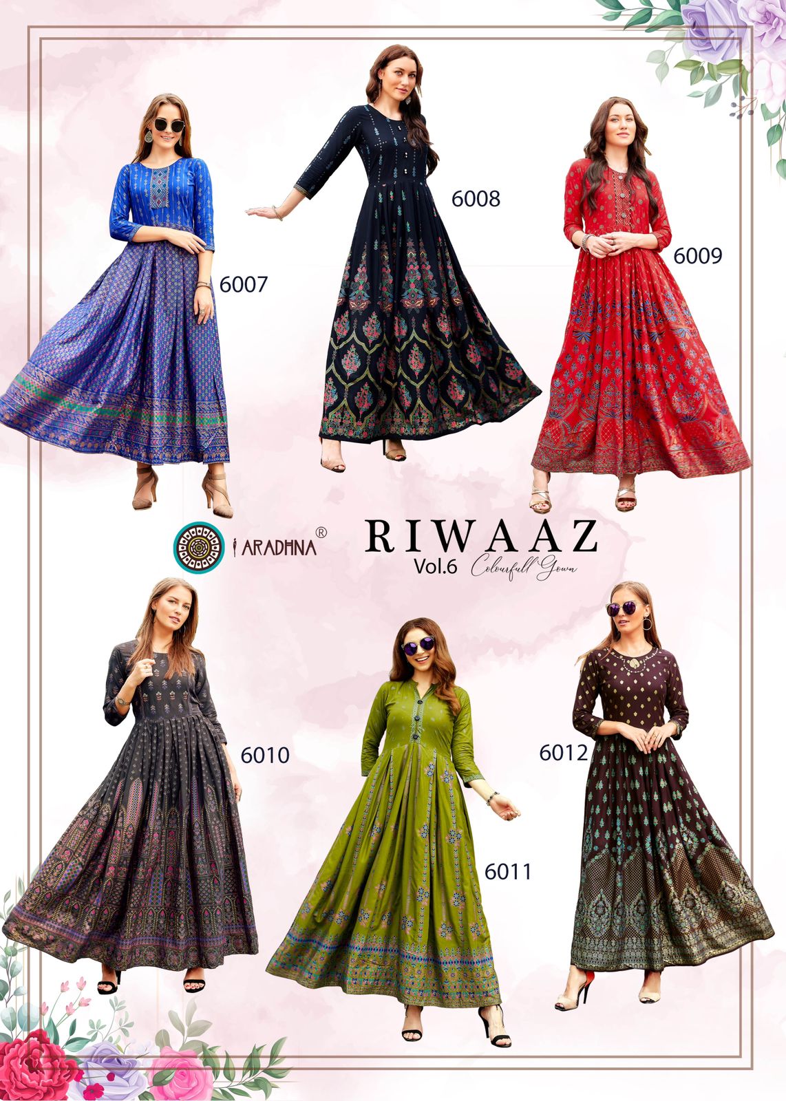 Riwaaz Vol 6 Aradhna Designer Kurtis Catalog